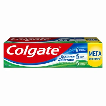 Зубная паста 150 мл COLGATE 'Натуральная мята', тройное действие, с фторидом, 6920354806926