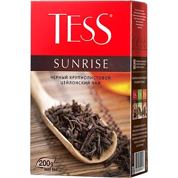 Чай Tess Sunrise листовой черный,200г 1004-12