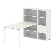 Рабочая станция EURST 1213 Ясень Траун/Белый 1790х1250х1355 EDIS