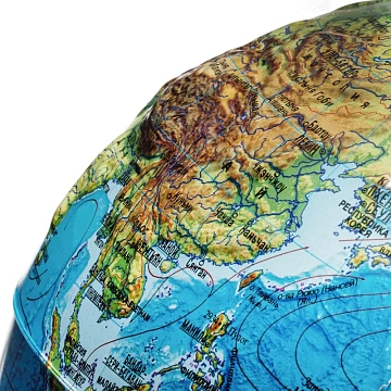 Глобус физико-политический с подсветкой рельефный,210мм