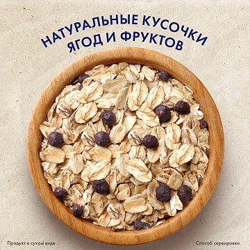 Каша овсяная Быстров черника, 40г