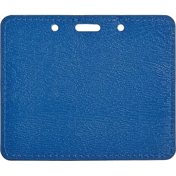 Бейдж Promega office горизонт. 90х54, синий металлик, PU, Т-814Н