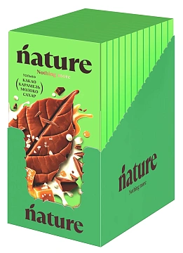 Шоколад N Nature молочный с карамелью, 70г