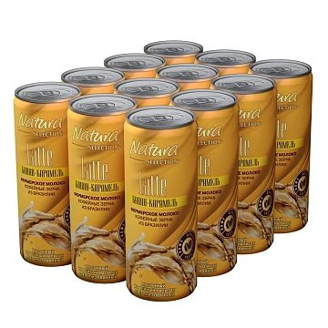 Кофейный напиток Natura selection Latte Банан-карамель, 220мл