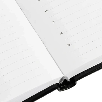 Ежедневник недатированный черный, А5,148x218, 352стр, Agenda