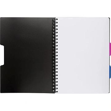 Бизнес-тетрадь А4,140л,кл,спир,пласn.обл,2разд Attache DIGITAL черн 876745