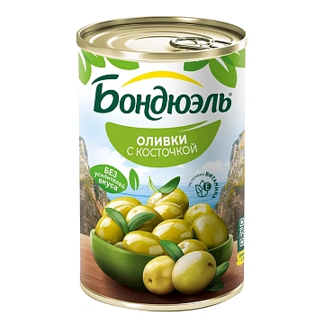 Оливки Бондюэль с косточкой, 300г