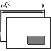Конверт почтовый Курт С5, белый, с правым окном, отрывная лента, 1000шт