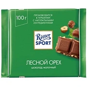 Шоколад Ritter Sport 100г с лесным орехом, молочный