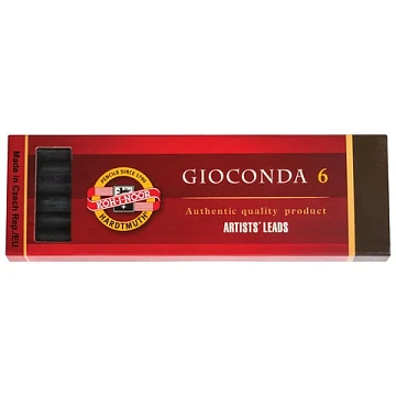 Грифели для цанговых карандашей Koh-I-Noor 'Gioconda', HB, 5,6мм, 6шт., круглый, пластик. коробка