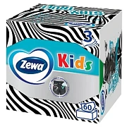 Косметические салфетки Zewa Kids 60шт, 21х20см, 3 слоя, белые