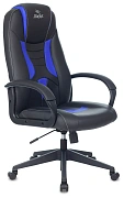Кресло игровое ZOMBIE VIKING-8/VIKING-8N/BL-BLUE, PL, экокожа черный/синий, топ-ган (до 180кг)