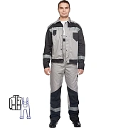 Костюм летний муж л21-КПК сер/чер(р.64-66) 170-176 (серия Л)