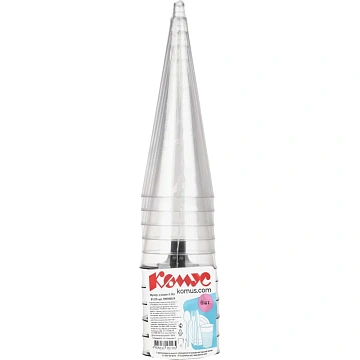 Бокал одноразовый д/шамп,Комус 180 мл прозрачн.,ПС 6шт./уп