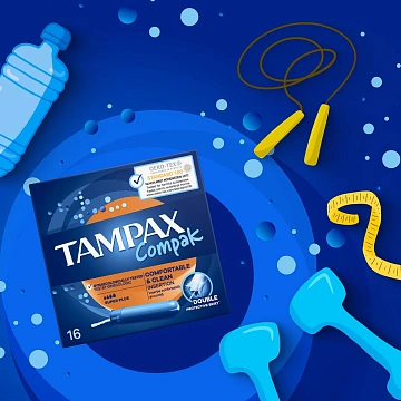 Тампоны Tampax Compak Super с аппликатором, 16шт
