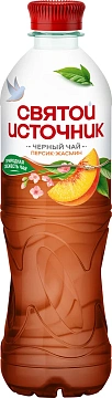 Холодный чай Святой Источник черный персик-жасмин, 500мл