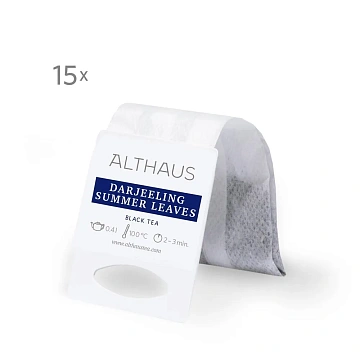 Чай Althaus Darjeeling Summer Leaves, черный, 15 пакетиков для чайников