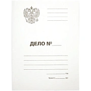 Папка-обложка OfficeSpace 'Дело', Герб России, картон немелованный, 300г/м2, белый, до 200л.