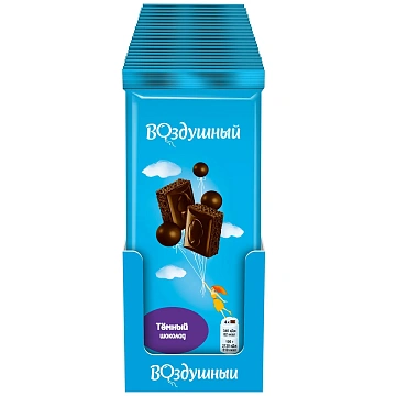 Шоколад Воздушный пористый темный, 80г
