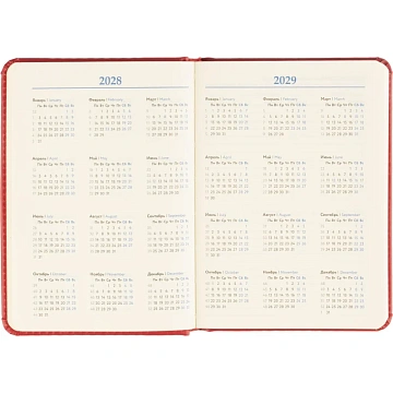 Ежедневник недатированный ATTACHE ClassicА6, 136л, красный