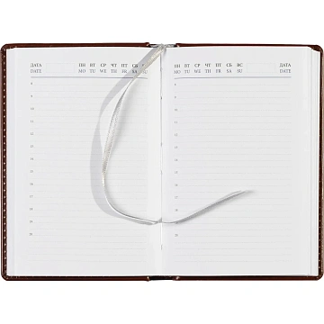 Ежедневник недатированный коричневый,А6,100x150, 320стр,Agenda