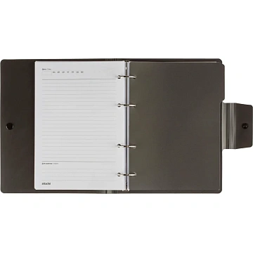 Ежедневник недатированный ATTACHE Digital черный,А5, 272стр., на кольцах