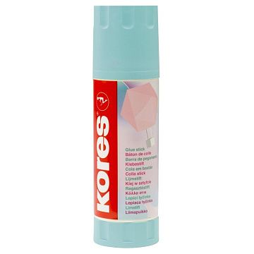 Клей-карандаш 40г Kores Pastel ассорти:розовый, желтый, фиолетовый ,мятный