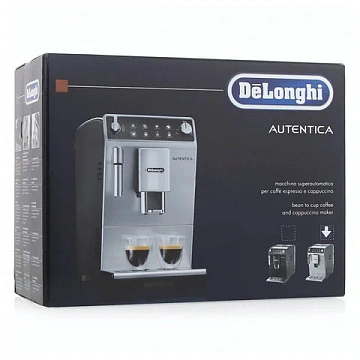 Кофемашина DELONGHI Autentica ETAM 29.510.SB, 1450 Вт, объем 1,4 л, ручной капучинатор, серебристая,