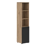 Шкаф колонка с глухой малой дверью MHC 42.5 Антрацит/Дуб Денвер светлый 429х423х1956 MORRIS TREND