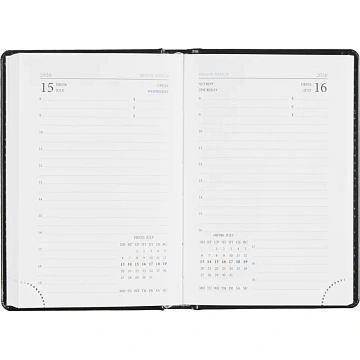 Ежедневник датированный 2026, черный,А6, 100х150 мм,336 стр,Agenda