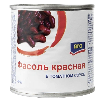 aro Фасоль красная в томатном соусе, 425г