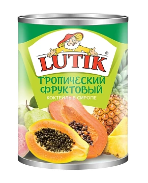 Фрукты Lutik тропические в сиропе, 580мл