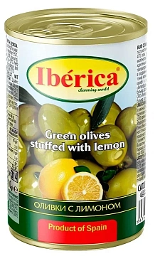 Оливки Iberica с лимоном, 300г