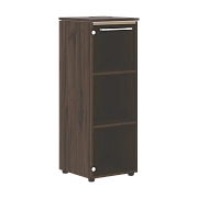 Шкаф колонка со стеклянной дверью MMC 42.2 Белый/Дуб Денвер темный 429х423х1188 MORRIS TREND