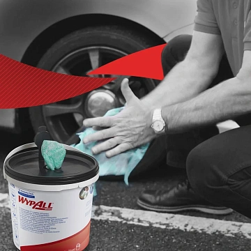 Протирочные салфетки Kimberly-Clark WypAll 7775, в ведре, 90шт, зеленые