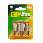 Батарейки КОМПЛЕКТ 2 шт., GP Ultra G-Tech, С (LR14, 14А), алкалиновые, блистер, 14AU-2CR2