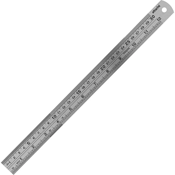 Линейка металлическая 30см Attache (12х1 )