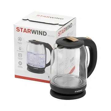 Чайник Starwind SKG1052 1.8л. 1500Вт коричневый (стекло)