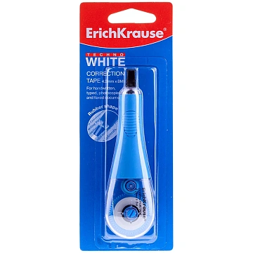 Корректирующая лента ERICH KRAUSE 'Techno White', 4,2 мм х 8 м, блистер, европодвес, 21887