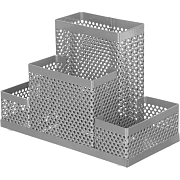 Подставка-органайзер Attache 4отдел башня 110х160х80мм металл сетка серебр