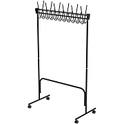 Вешалка напольная 'СК (СКР)', 1,98 м, 22 крючка, металл, черная, передвижная