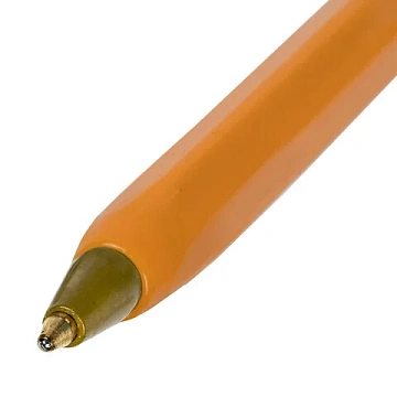 Ручка шариковая STAFF 'Basic Orange BP-01', письмо 750 метров, СИНЯЯ, длина корпуса 14 см, узел 1 мм, 143740
