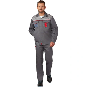 Костюм летний муж л10-КБР т-сер/св-сер(р.60-62) 182-188 (серия Л)