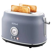 Тостер KITFORT KT-2038-3, 815 Вт, 2 тоста, 6 режимов, пластик/металл, серый, КТ-2038-3