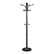 Вешалка-стойка BRABIX 'CR-274', металл/мрамор, 1,8 м, на диске диаметром 36 см, 5 крючков + 4 дополнительных, венге, 601744