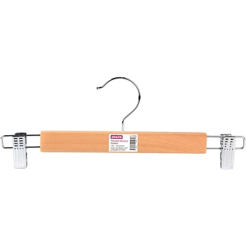 Вешалка-плечики WW_Attache TS2010/LH040 анис,плоск,юб/бр,клипс,р400 мм нат