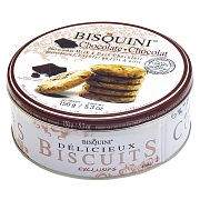 Печенье Bisquini с кусочками молочного и темного шоколада, 150г
