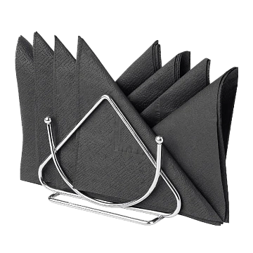 Салфетки бумажные Metro Professional 24 x 24см, 400шт, 1 слой, черные
