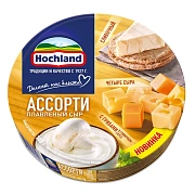 Сыр плавленый Hochland Ассорти желтое треугольники 50%, 140г