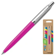 Ручка шариковая PARKER 'Jotter Orig Magenta', корпус розовый, нержавеющая сталь, блистер, синяя, 2075996